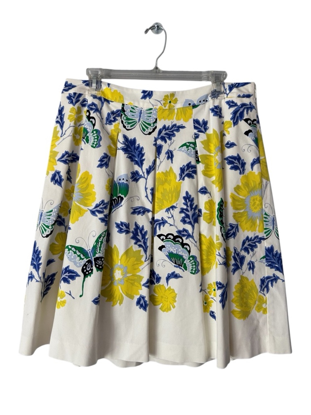 Talbots RSVP Butterfly Floral White Skirt Size 14 Petite